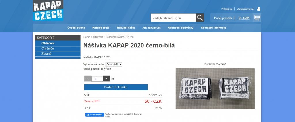 KAPAP SHOP - novinky (28/11/2020)